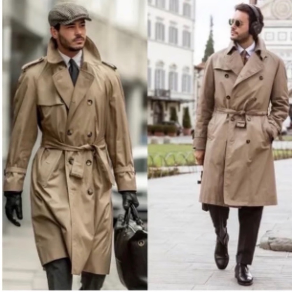 Vintage Christian Dior Tan Trench Coat with zip out wool lining. Men’s Size 40R